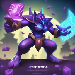 Create an image of Rek'sai from League of Legends, designed as a fun and engaging quiz illustration