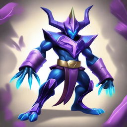 Create an image of Rek'sai from League of Legends, designed as a fun and engaging quiz illustration