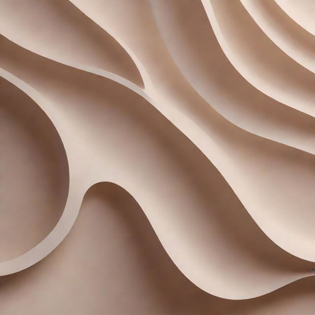 A 3D representation of dynamic shapes and flowy lines, representing the flexibility in design.