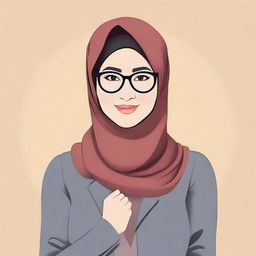 Create an image of a stylish and attractive Indonesian teacher wearing a hijab