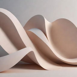 A 3D representation of dynamic shapes and flowy lines, representing the flexibility in design.