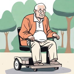 An elderly person with white hair, sitting on a chair due to difficulty in moving, looking eager to go to the park and play Xiangqi (Chinese chess)