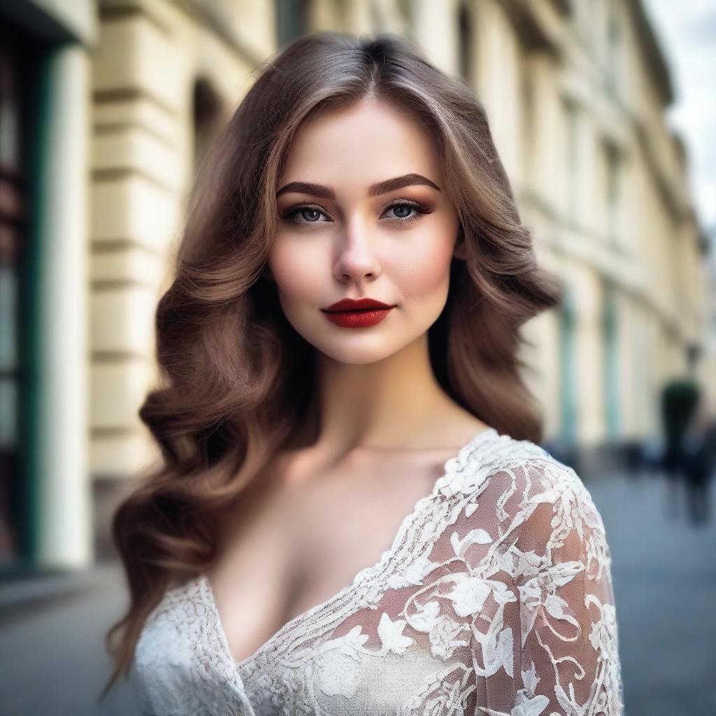 Create an image of the most beautiful and attractive 24-year-old Russian woman