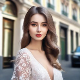 Create an image of the most beautiful and attractive 24-year-old Russian woman
