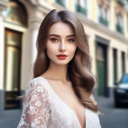 Create an image of the most beautiful and attractive 24-year-old Russian woman