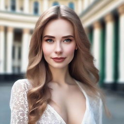 Create an image of the most beautiful and attractive 24-year-old Russian woman