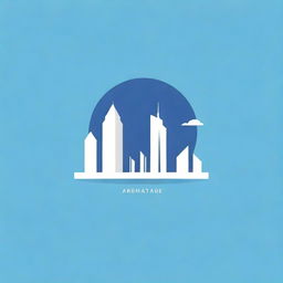 Design a clean and modern logo for an architecture studio. Incorporate elements of blueprints, skyscrapers, and drafting tools in a minimalist style.