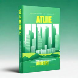 A book cover design featuring a futuristic city centered around athletes