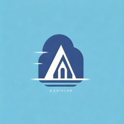 Create a sleek, contemporary logo with the name 'Archondo Architecture'. Incorporate modern architectural imagery, especially blueprint elements, in the design.