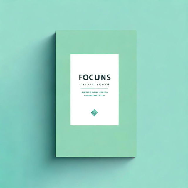 Create a minimalist book cover that visually represents the theme of focus and concentration