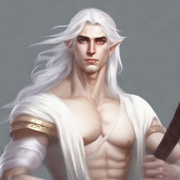 Create an image of Gallio, the half-elf bard