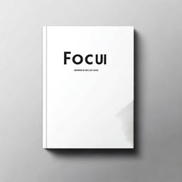 Create a black and white book cover with the title 'FOCUS'