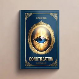 Create a blue and gold book cover with the title 'Concentration'