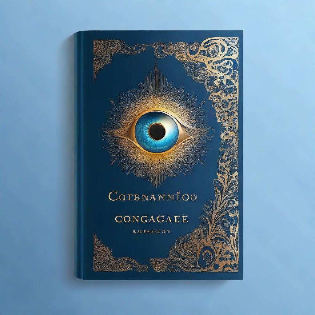 Create a blue and gold book cover with the title 'Concentration'