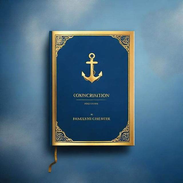 Create a blue and gold book cover with the title 'Concentration'