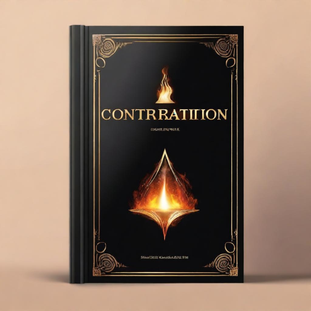 Create a black and gold book cover with the title 'Concentration'