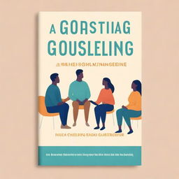 A book cover design for a guide on group counseling