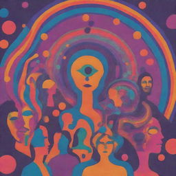 A social organization portrayed in a psychedelic abstract style, emphasizing the concept of vulnerability