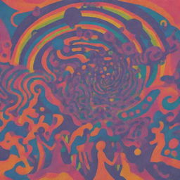 A social organization portrayed in a psychedelic abstract style, emphasizing the concept of vulnerability