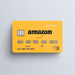 A realistic image of a credit card sample with the name Amazon on it