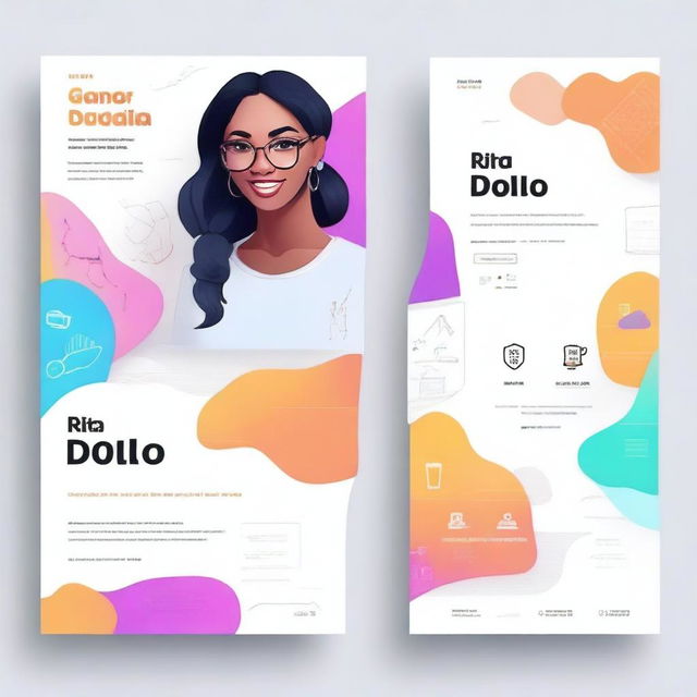 Create a banner for a UI/UX designer named RITA Odilo