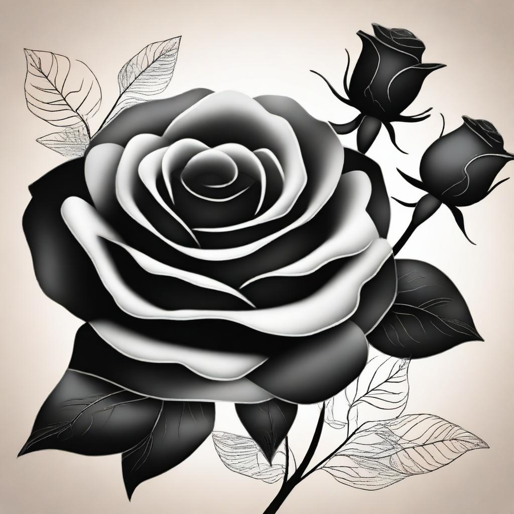 A detailed and elegant black rose