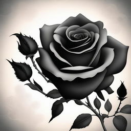 A detailed and elegant black rose