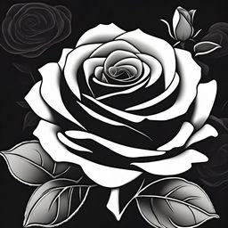 A detailed and elegant black rose