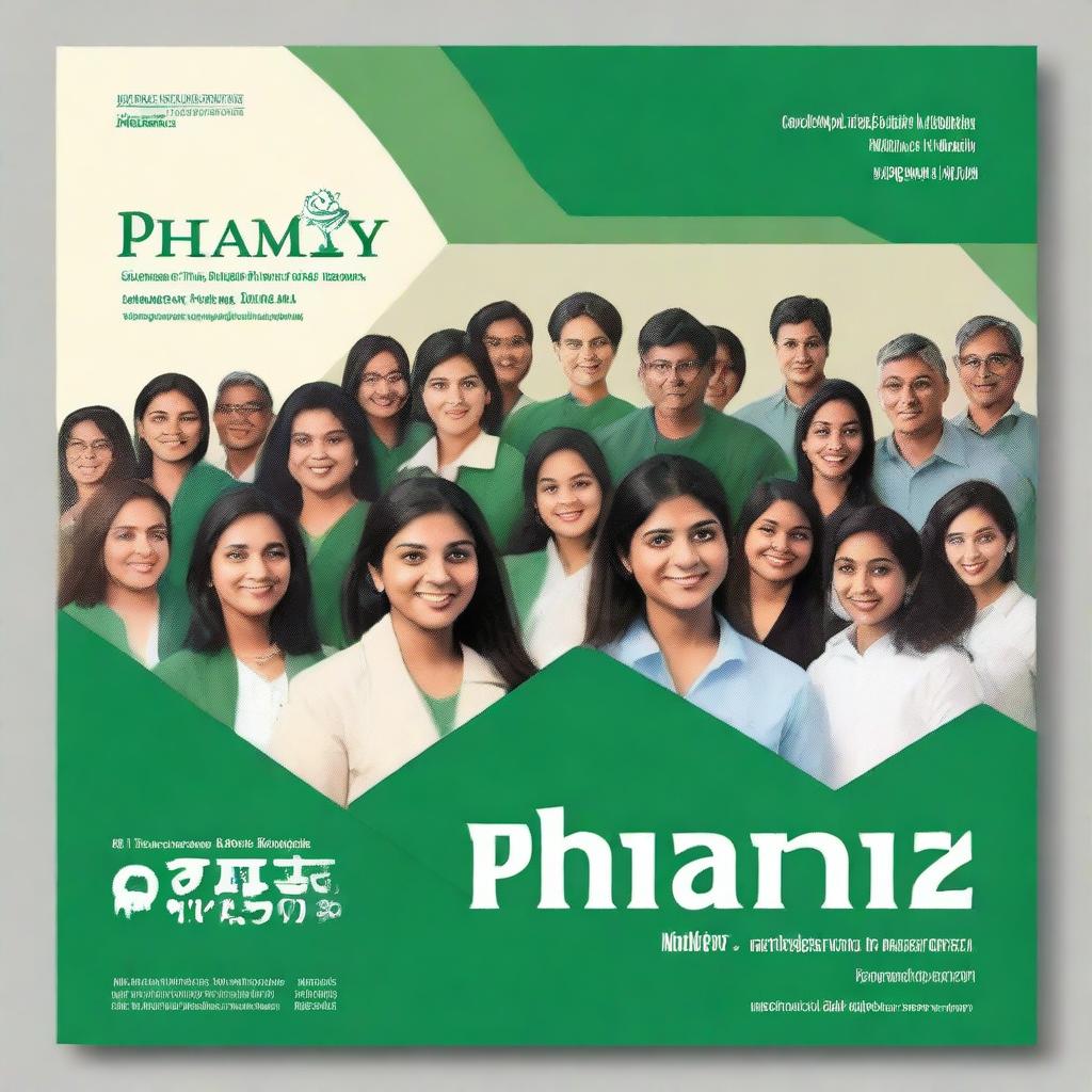 Design an ultra-realistic book cover for a pharmacy alumni magazine