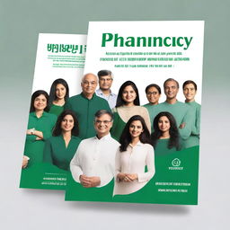 Design an ultra-realistic book cover for a pharmacy alumni magazine