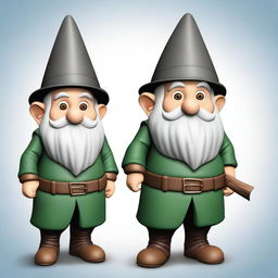 Create a bearded gnome with dark circles under his eyes, looking smart and wise