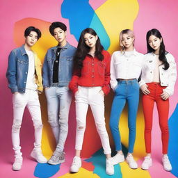 Create an image of the Kpop group NewJeans