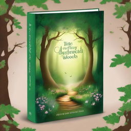 Create a captivating book cover featuring an enchanting forest with a mysterious path leading into the unknown