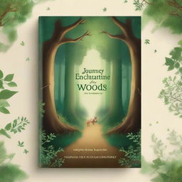 Create a captivating book cover featuring an enchanting forest with a mysterious path leading into the unknown