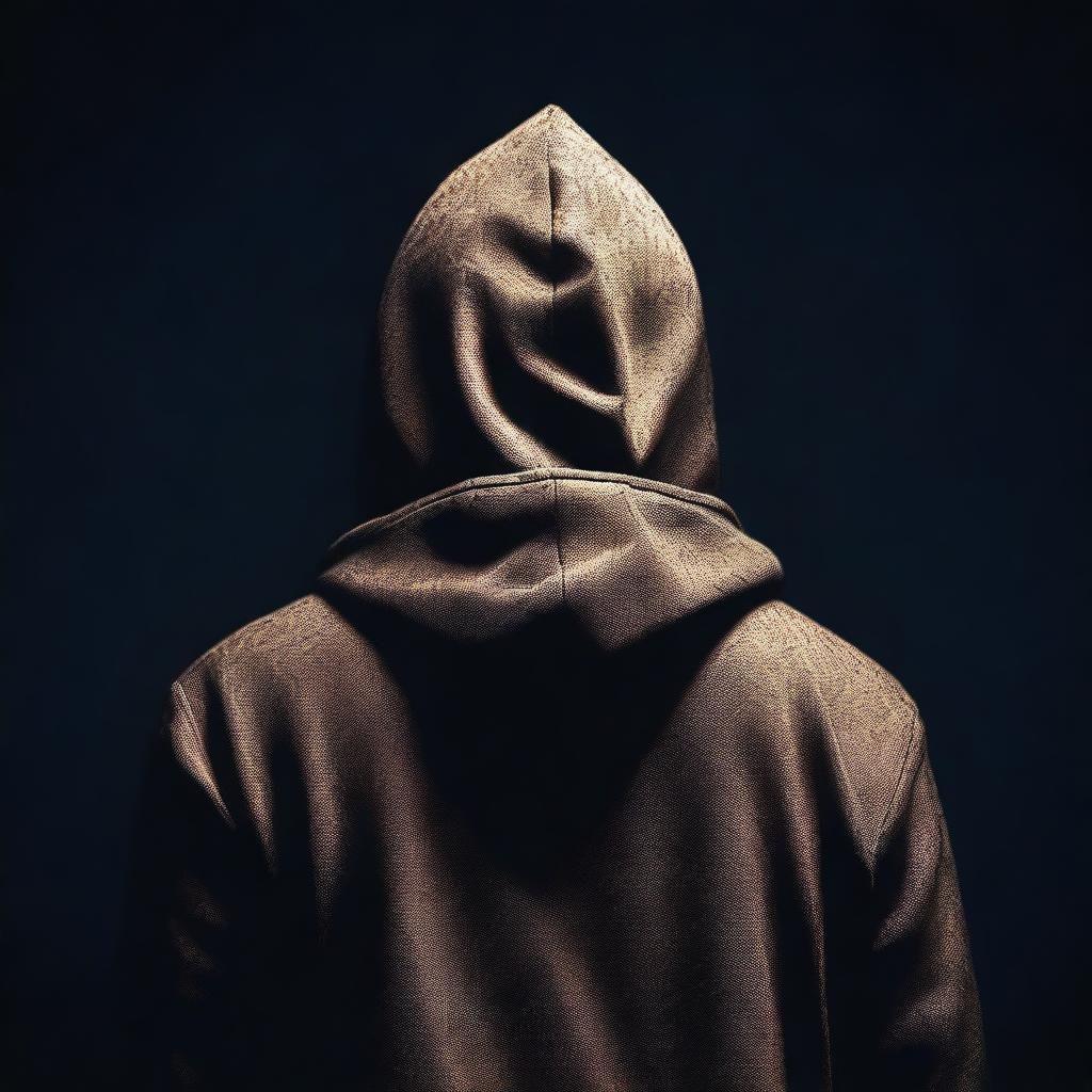 A man seen from behind, wearing a hood and a watch