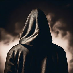 A man seen from behind, wearing a hood and a watch