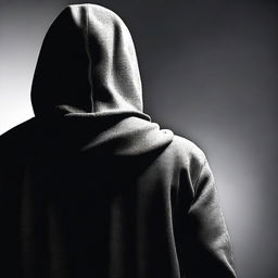 A man seen from behind, wearing a hood and a watch