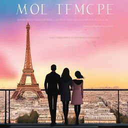 A book cover featuring a teenage French couple standing together on the Eiffel Tower