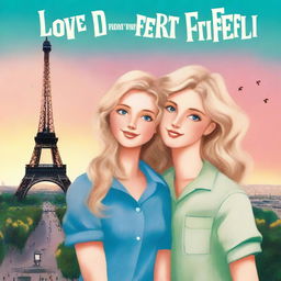 A book cover titled 'Love from the Eiffel Tower'