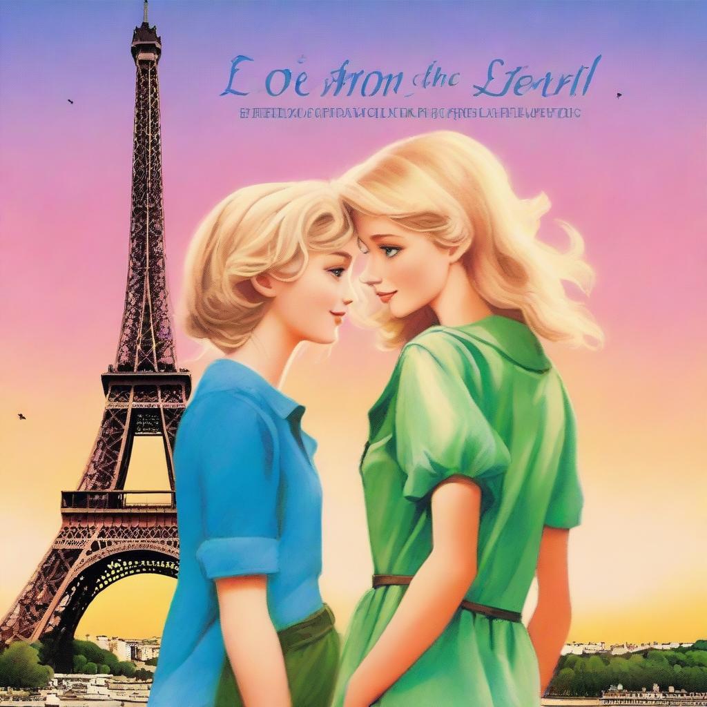 A book cover titled 'Love from the Eiffel Tower'