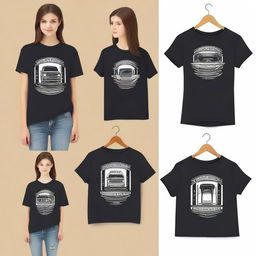 A stylish and trendy T-shirt design featuring a cool graphic or logo