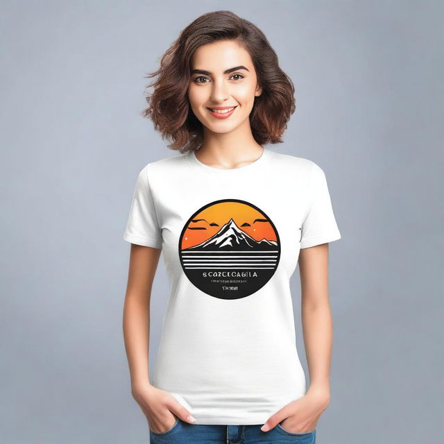 A stylish and trendy T-shirt design featuring a cool graphic or logo