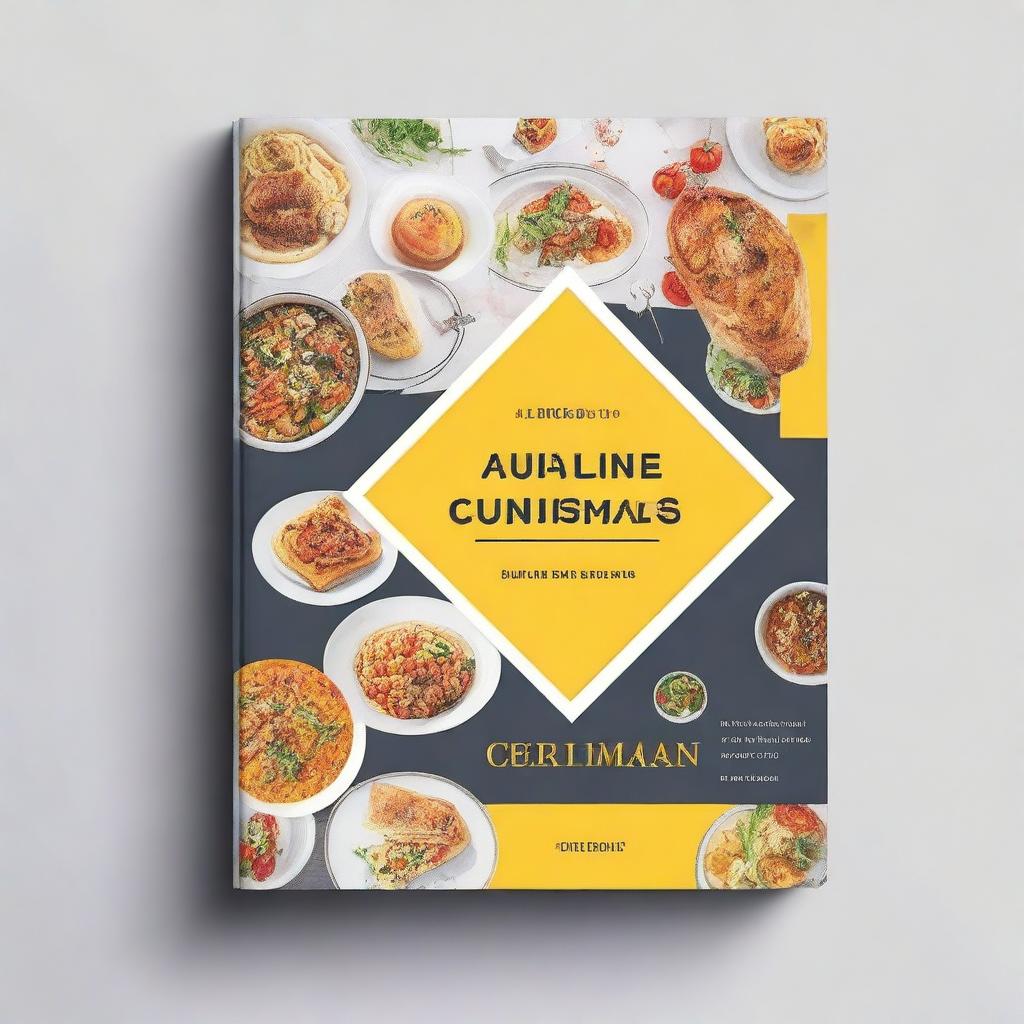 Create a cover for a culinary journal titled 'European Cuisine and Culture'