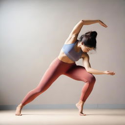 A person in a hot bend pose, showcasing flexibility and strength