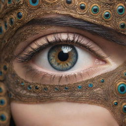 A diverse array of unique and radiant eyes set in an intricate pattern, representing the beauty of different creatures' gaze.