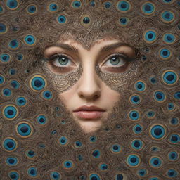 A diverse array of unique and radiant eyes set in an intricate pattern, representing the beauty of different creatures' gaze.