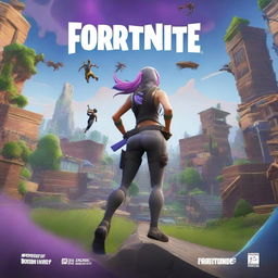 A Fortnite style deathrun map cover featuring a running woman viewed from the backside