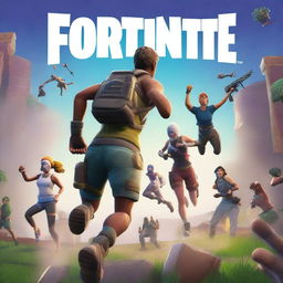 A Fortnite style cover image featuring a running person viewed from the backside