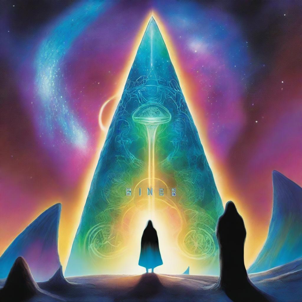 The cover features an ancient alien artifact—a glowing crystalline monolith adorned with mysterious symbols