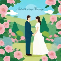 Create a book cover for a novel titled 'Contract Marriage'